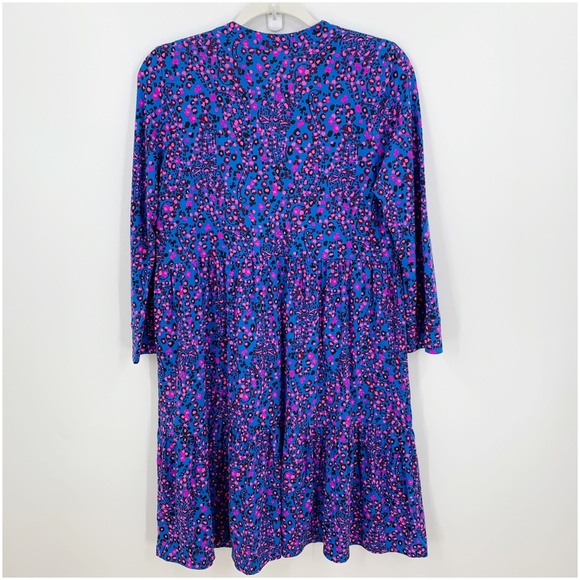 Lilly Pulitzer Alaina Tiered Dress in Blue Flare Growl & Prowl Sz S - Picture 3 of 12